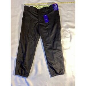 Mizuno Softball Women's L MVP Pro Black Pants Elastic Bottom Reinforced Knee